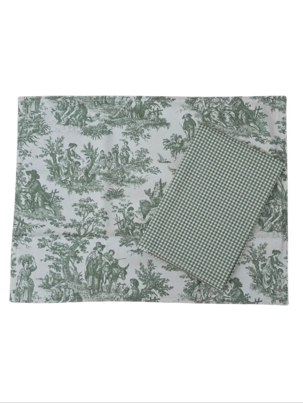 Waverly Home Classics Rustic Life Sage Toile Placemat & Napkin Set NIP 6 Sets